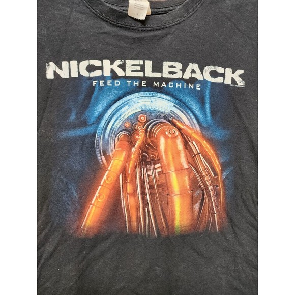 Nickelback Feed The Machine 2017 Black T-Shirt Size Large Rock Band - Picture 2 of 5